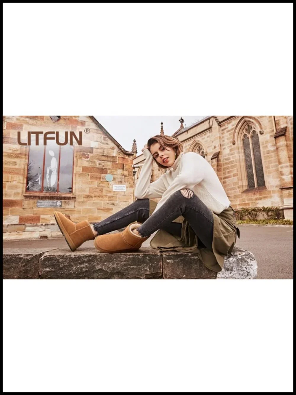 Genuine Suede Winter Snow Boots with Faux Fur Lining Ankle High Pull-On